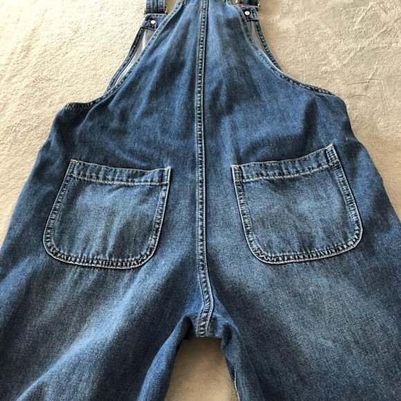 Gap Distressed Medium Wash Denim Overalls - Picture 9 of 16
